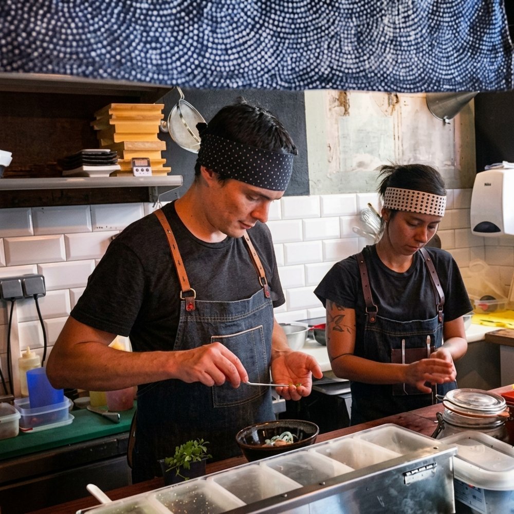 Chef René Vuskovich Wacquez en cocina